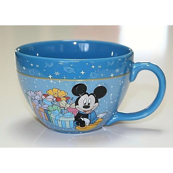 Large 3D Mickey Mouse HAPPY HANUKKAH Holiday Coffee Mug / Bowl, Disney - Picture 2 of 6